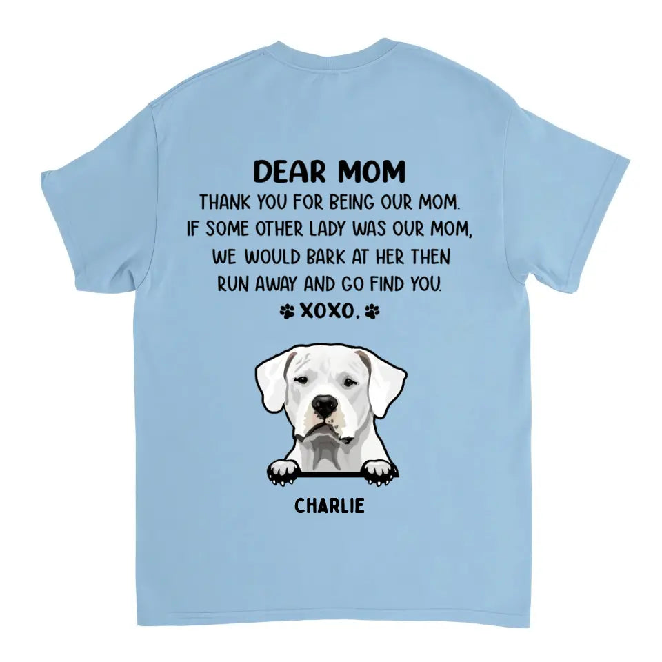 Querida mamá - Camiseta, sudadera, sudadera con capucha unisex personalizada - Regalos para amantes de perros y gatos