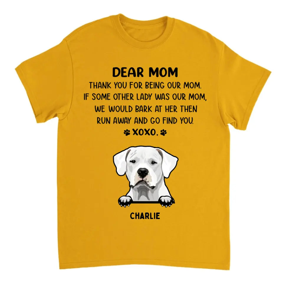 Querida mamá - Camiseta, sudadera, sudadera con capucha unisex personalizada - Regalos para amantes de perros y gatos
