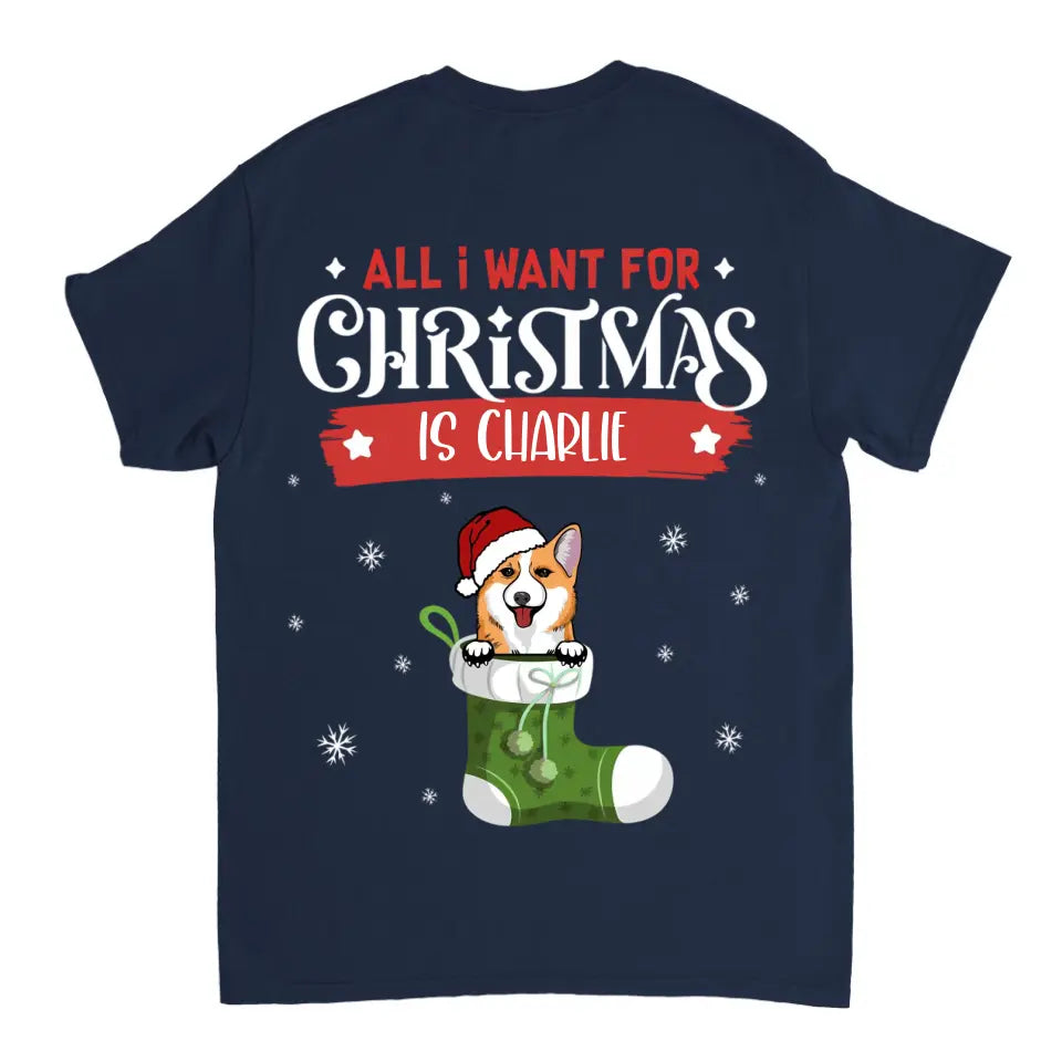 Lista de deseos de perros de Navidad - Camiseta unisex personalizada, sudadera, sudadera con capucha - Regalo de Navidad para amantes de los perros, dueños de perros