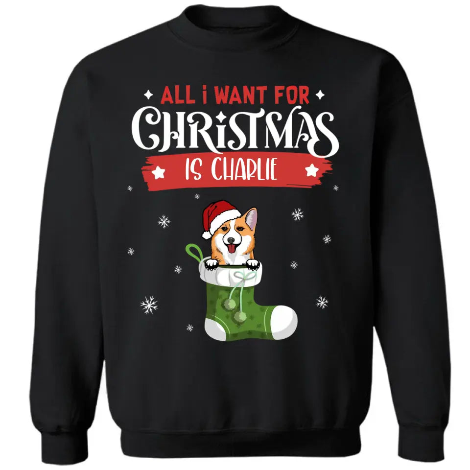 Lista de deseos de perros de Navidad - Camiseta unisex personalizada, sudadera, sudadera con capucha - Regalo de Navidad para amantes de los perros, dueños de perros