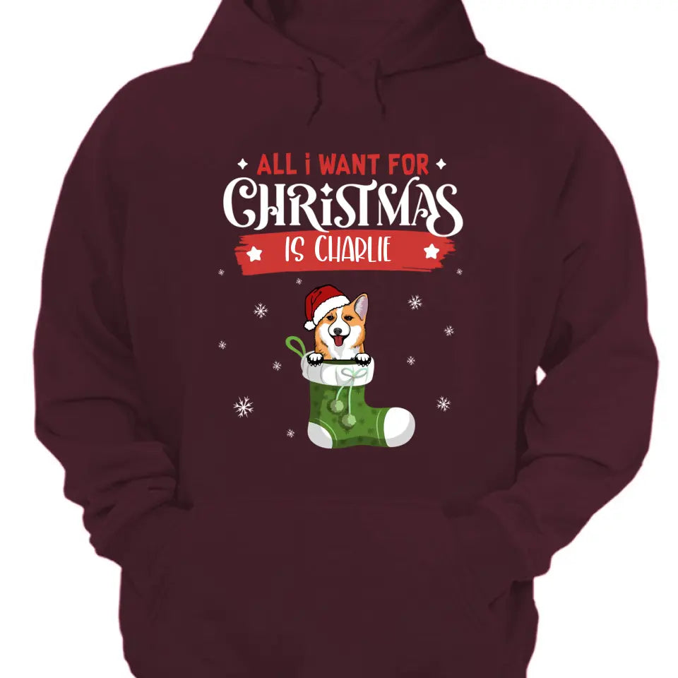 Lista de deseos de perros de Navidad - Camiseta unisex personalizada, sudadera, sudadera con capucha - Regalo de Navidad para amantes de los perros, dueños de perros
