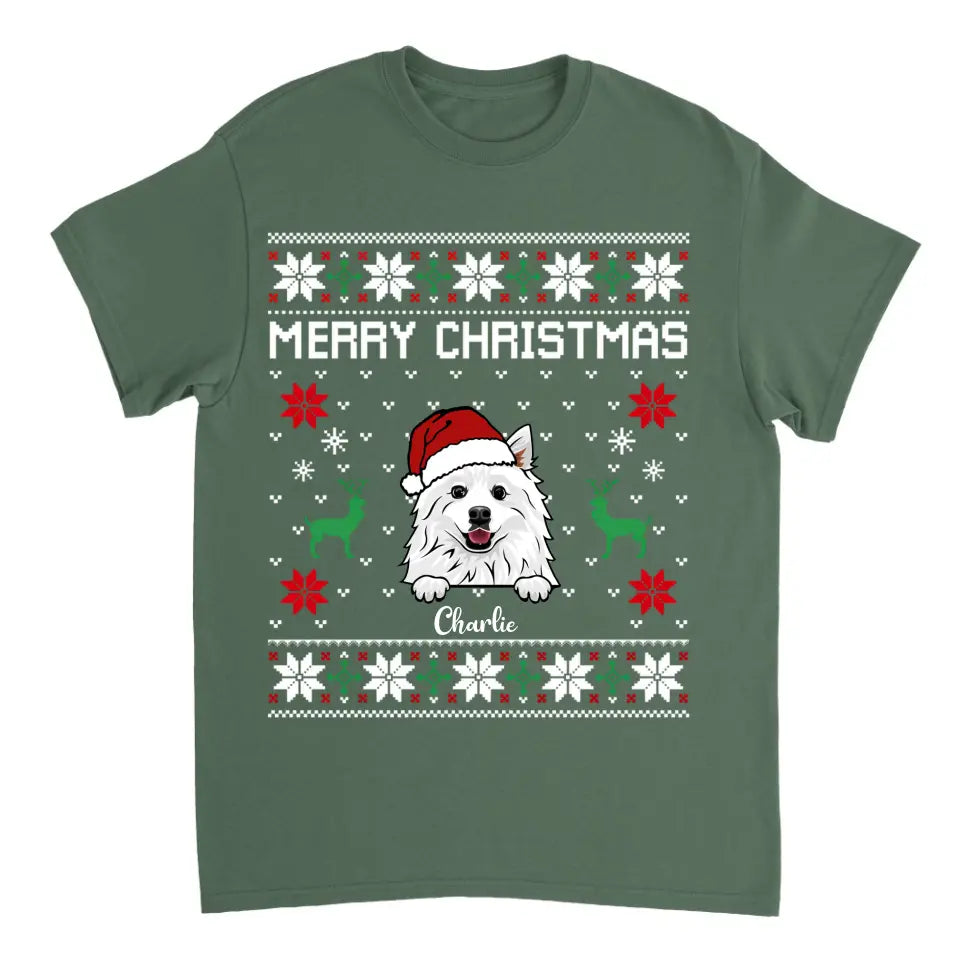 Merry Christmas - Personalized Unisex T-shirt, Sweatshirt, Hoodie - Christmas Gift For Pet Lovers, Dog/Cat Lovers