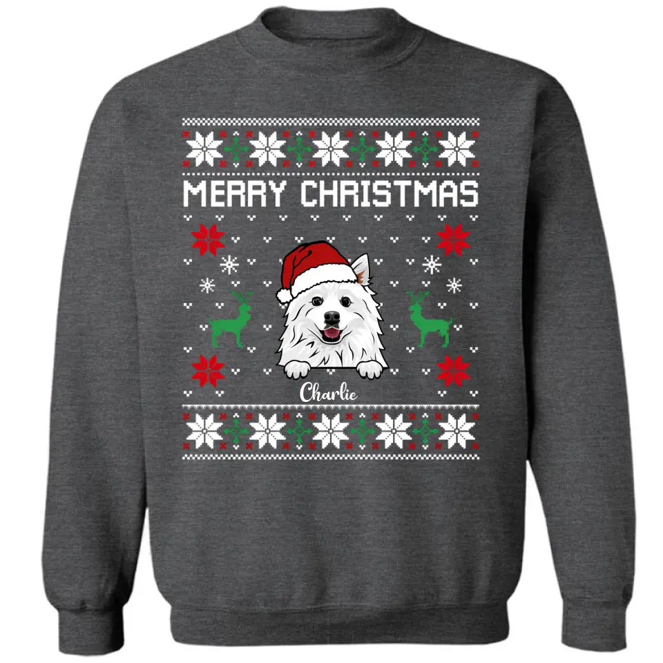 Merry Christmas - Personalized Unisex T-shirt, Sweatshirt, Hoodie - Christmas Gift For Pet Lovers, Dog/Cat Lovers