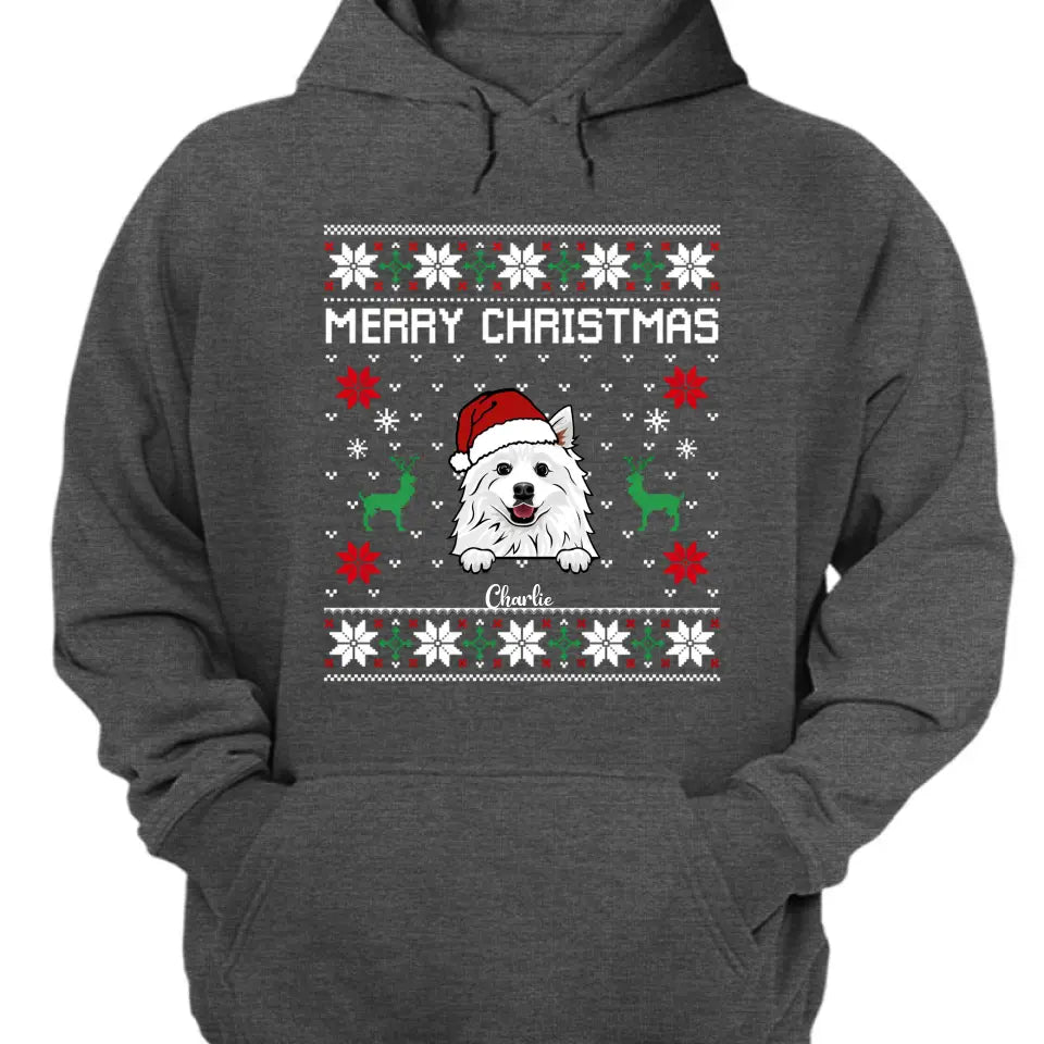Merry Christmas - Personalized Unisex T-shirt, Sweatshirt, Hoodie - Christmas Gift For Pet Lovers, Dog/Cat Lovers