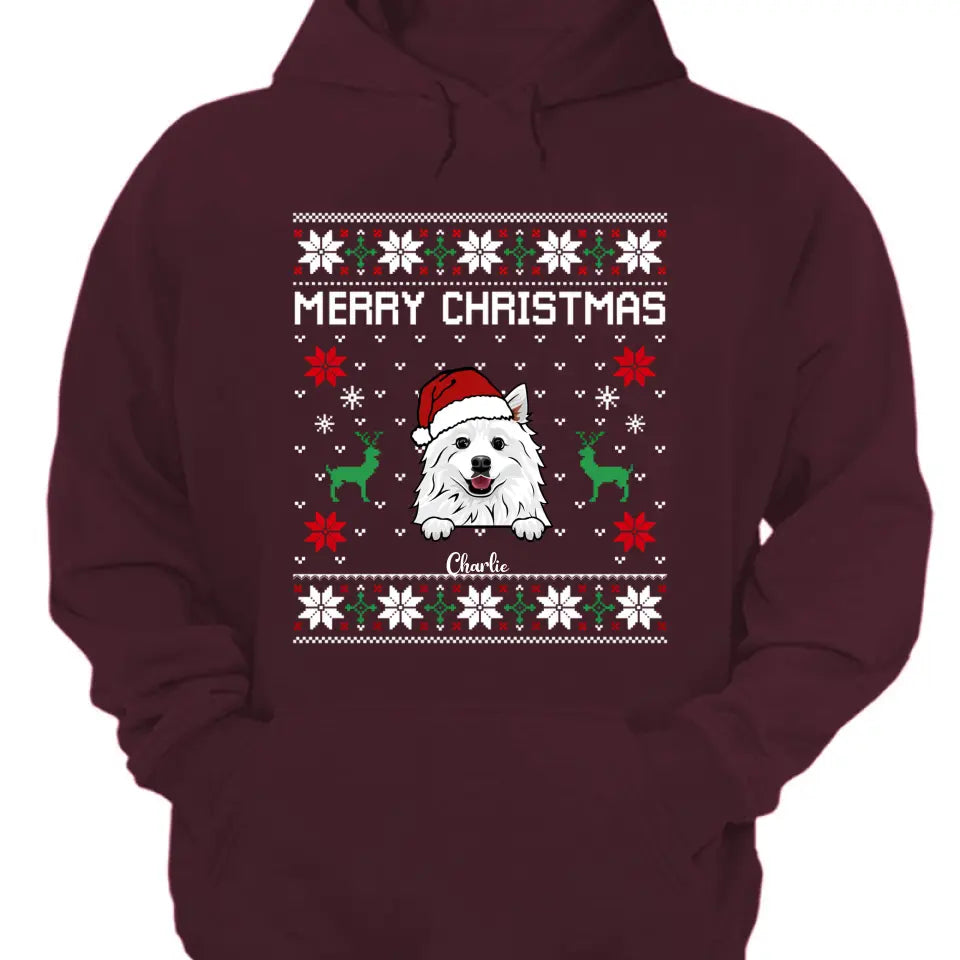 Merry Christmas - Personalized Unisex T-shirt, Sweatshirt, Hoodie - Christmas Gift For Pet Lovers, Dog/Cat Lovers