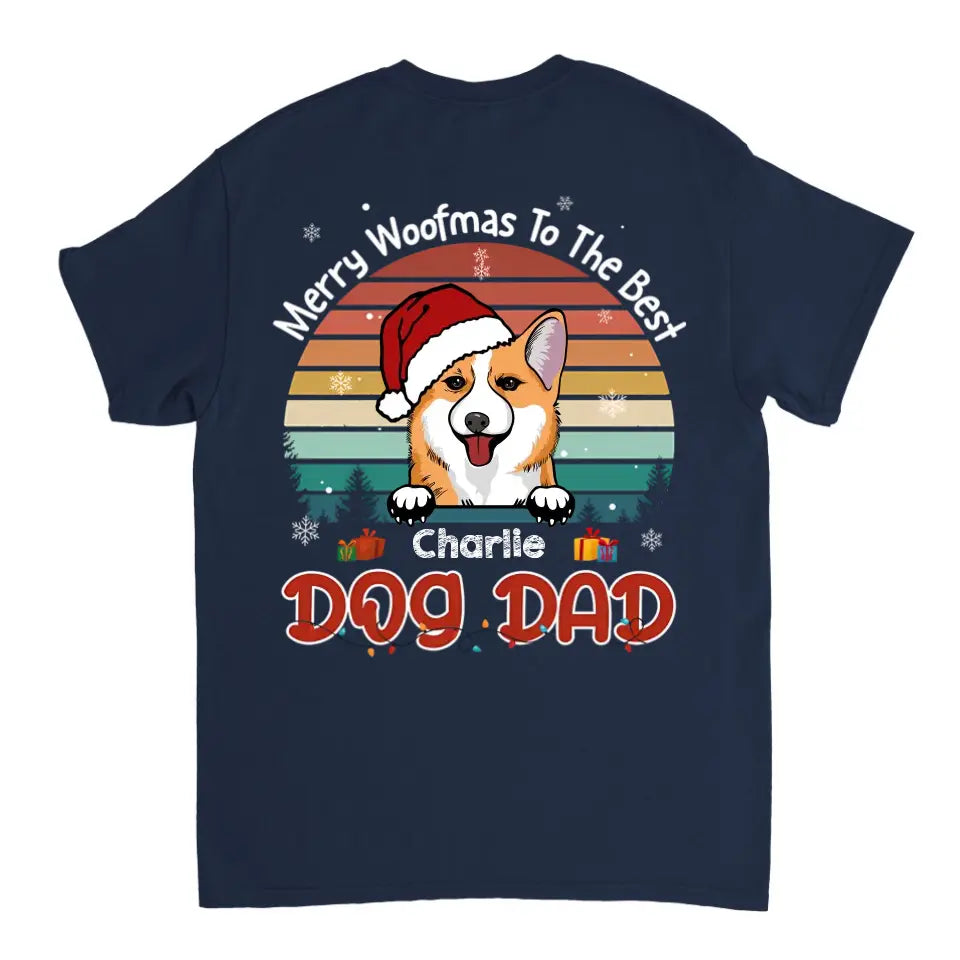 Merry Woofmas To The Best Mom & Dad - Personalisiertes Unisex-Sweatshirt, T-Shirt, Kapuzenpullover. Perfektes individuelles Geschenk für Weihnachten