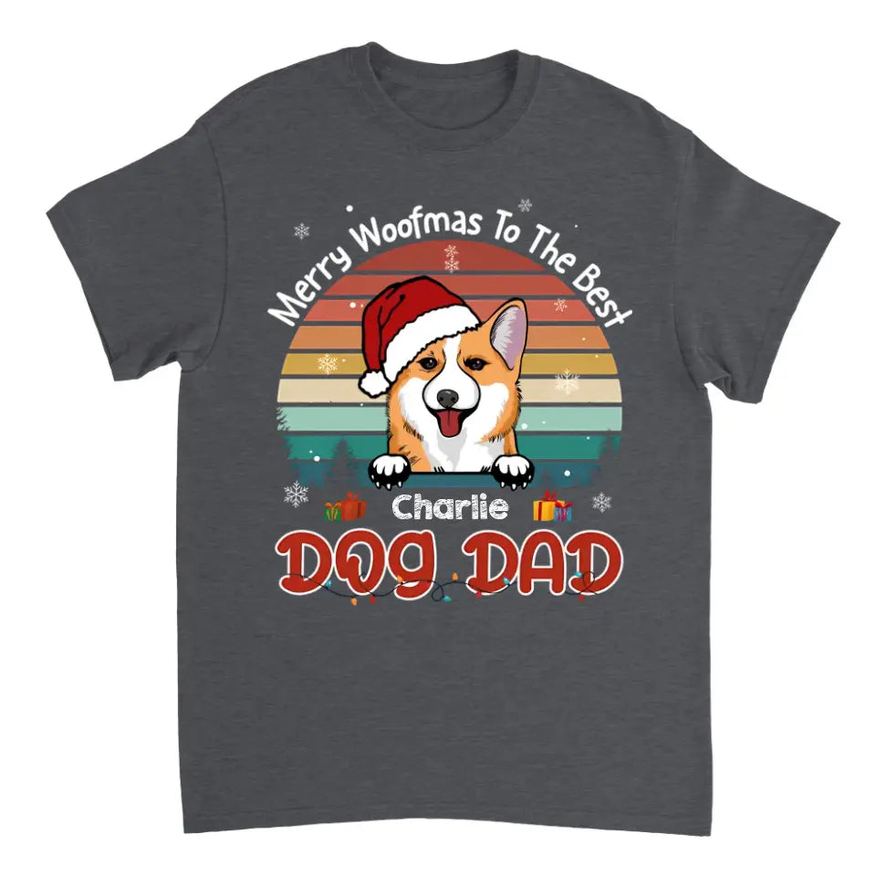 Merry Woofmas To The Best Mom & Dad - Personalisiertes Unisex-Sweatshirt, T-Shirt, Kapuzenpullover. Perfektes individuelles Geschenk für Weihnachten