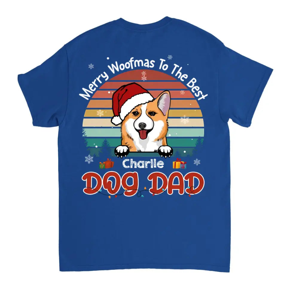 Merry Woofmas To The Best Mom & Dad - Personalisiertes Unisex-Sweatshirt, T-Shirt, Kapuzenpullover. Perfektes individuelles Geschenk für Weihnachten