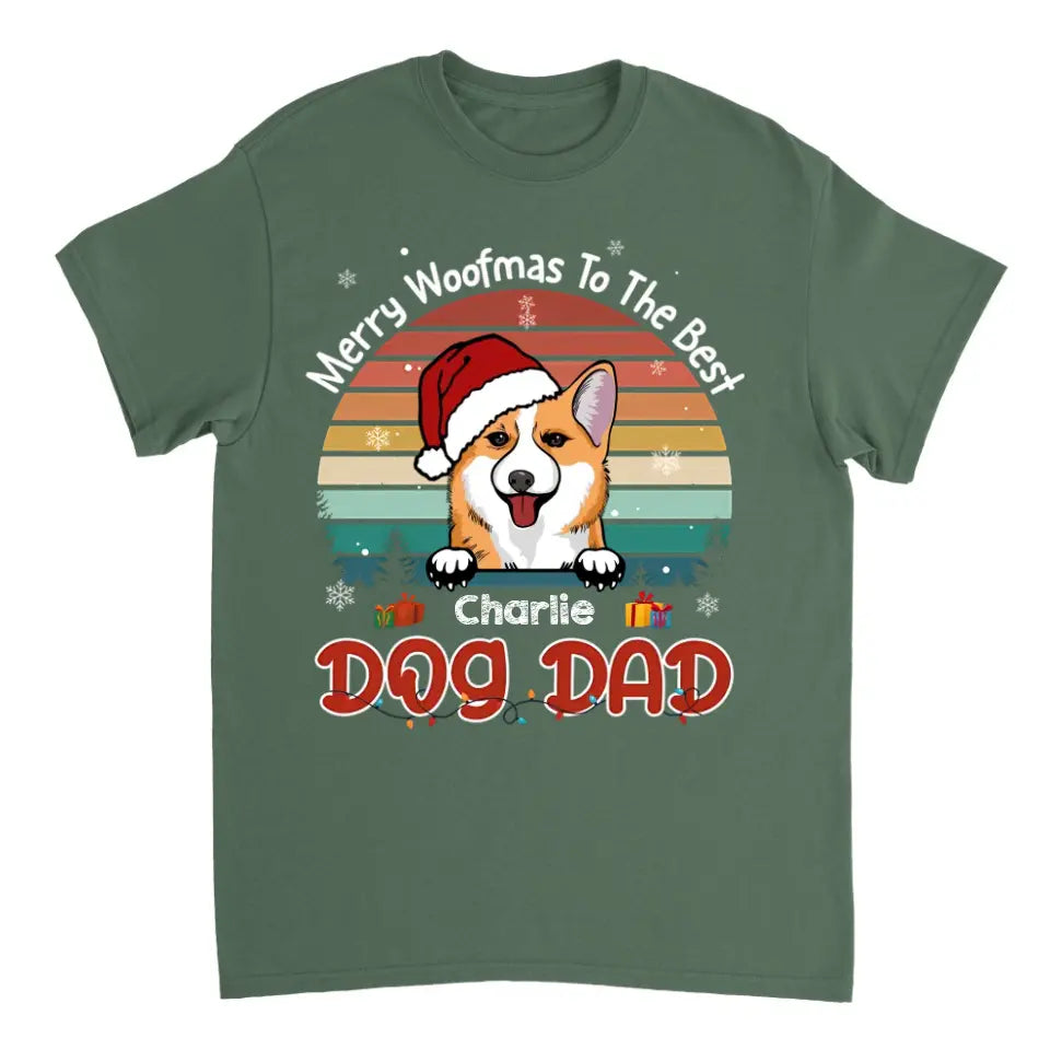 Merry Woofmas To The Best Mom & Dad - Personalisiertes Unisex-Sweatshirt, T-Shirt, Kapuzenpullover. Perfektes individuelles Geschenk für Weihnachten
