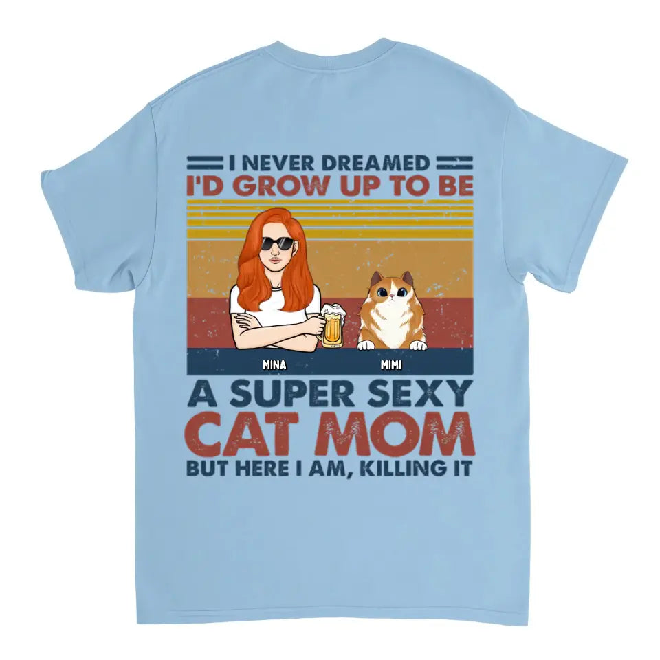 Super Cat Mom - Camiseta unisex personalizada con gato, sudadera con capucha, sudadera - Regalo para dueños de mascotas, amantes de las mascotas