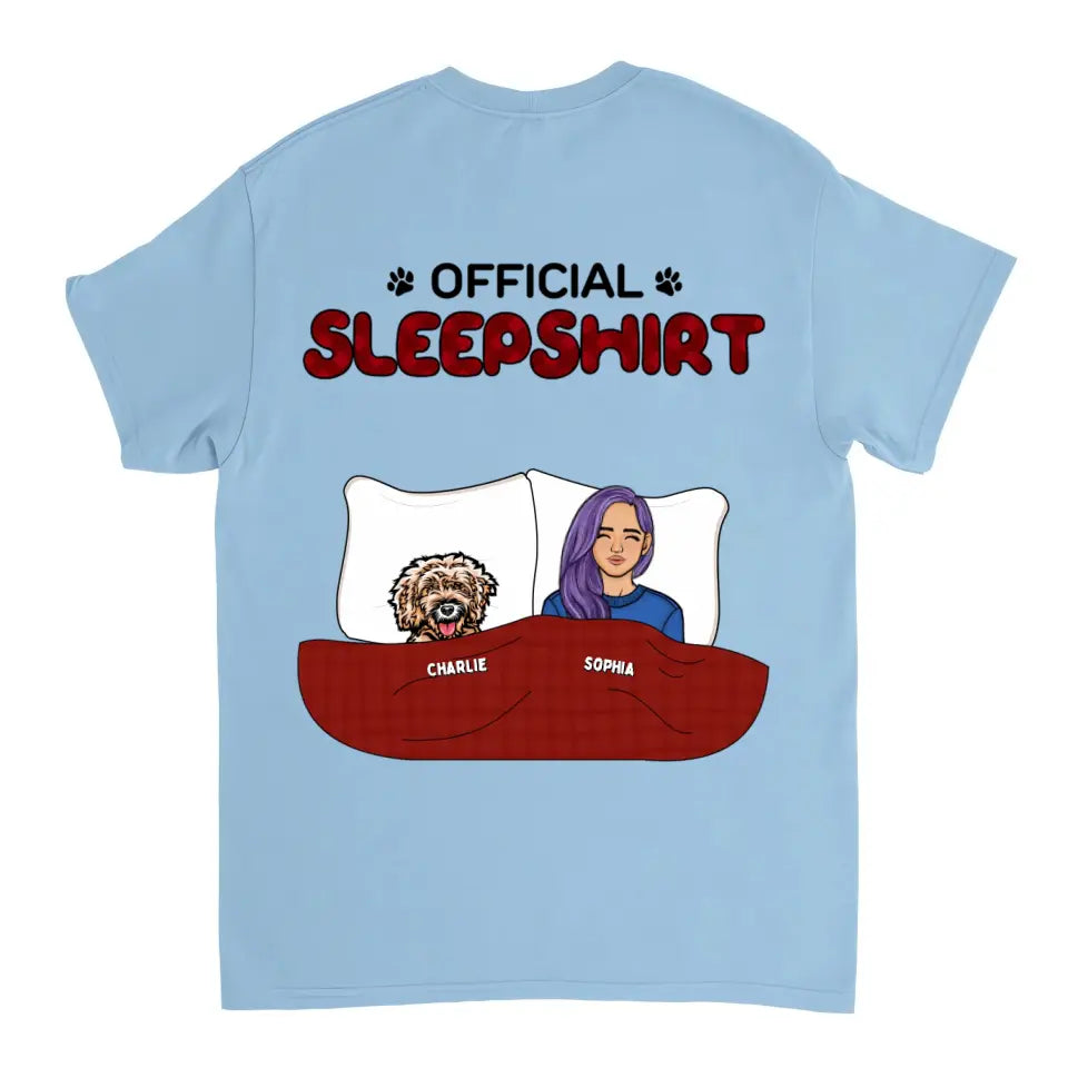 Camiseta de dormir oficial - Camiseta unisex personalizada para perros y gatos - Regalo para dueños de mascotas, amantes de las mascotas