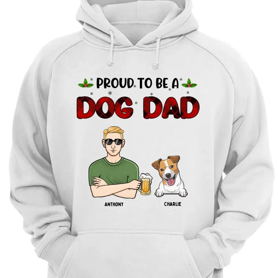 Orgulloso de ser un papá perro - Camiseta unisex personalizada, sudadera con capucha, sudadera - Regalo de Navidad para amantes de los perros, amantes de las mascotas