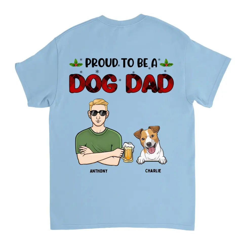 Stolz darauf, ein Hundevater zu sein – personalisiertes Unisex-T-Shirt, Kapuzenpullover, Sweatshirt – Weihnachtsgeschenk für Hundeliebhaber, Haustierliebhaber
