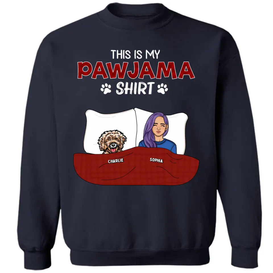 This is My Pawjama Shirt - Personalized Unisex T-shirt, Sweatshirt, Hoodie - Gift For Dog lovers