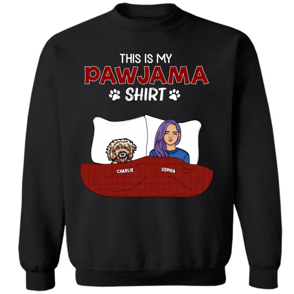 This is My Pawjama Shirt - Personalized Unisex T-shirt, Sweatshirt, Hoodie - Gift For Dog lovers