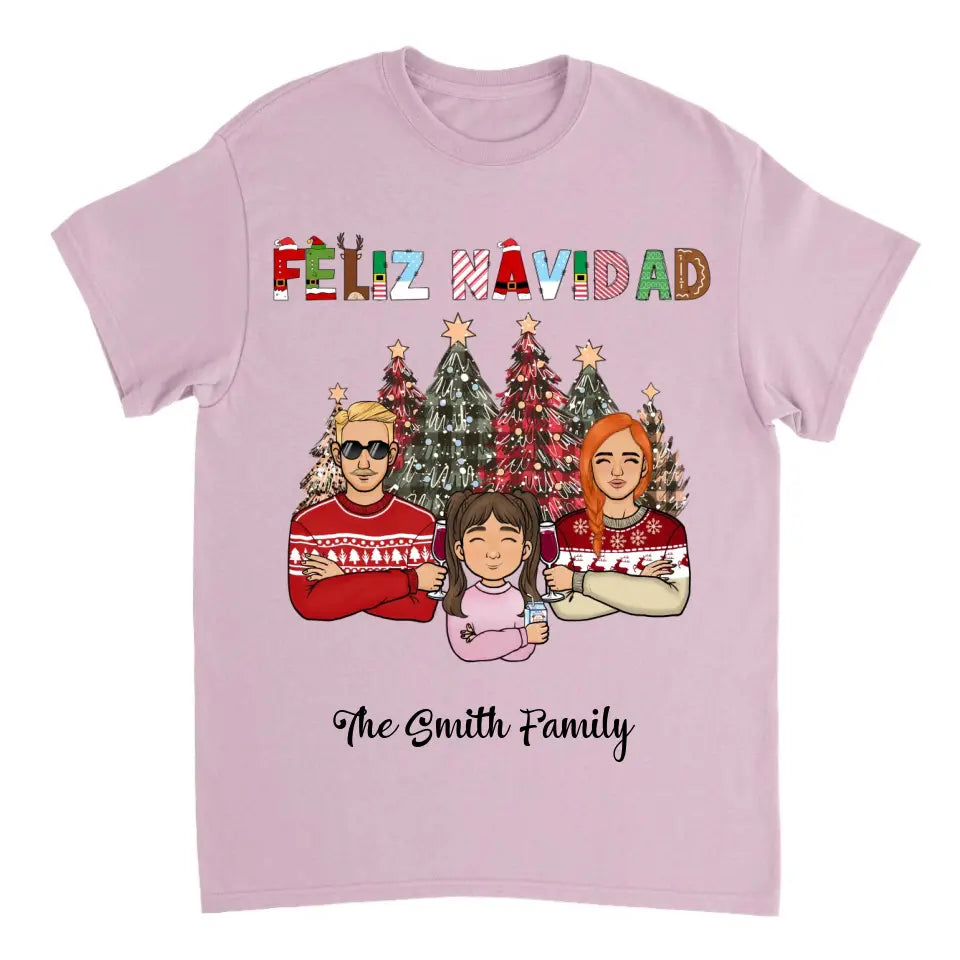 Feliz Navidad Colorido - Camiseta Unisex Personalizada - Regalo Único de Navidad