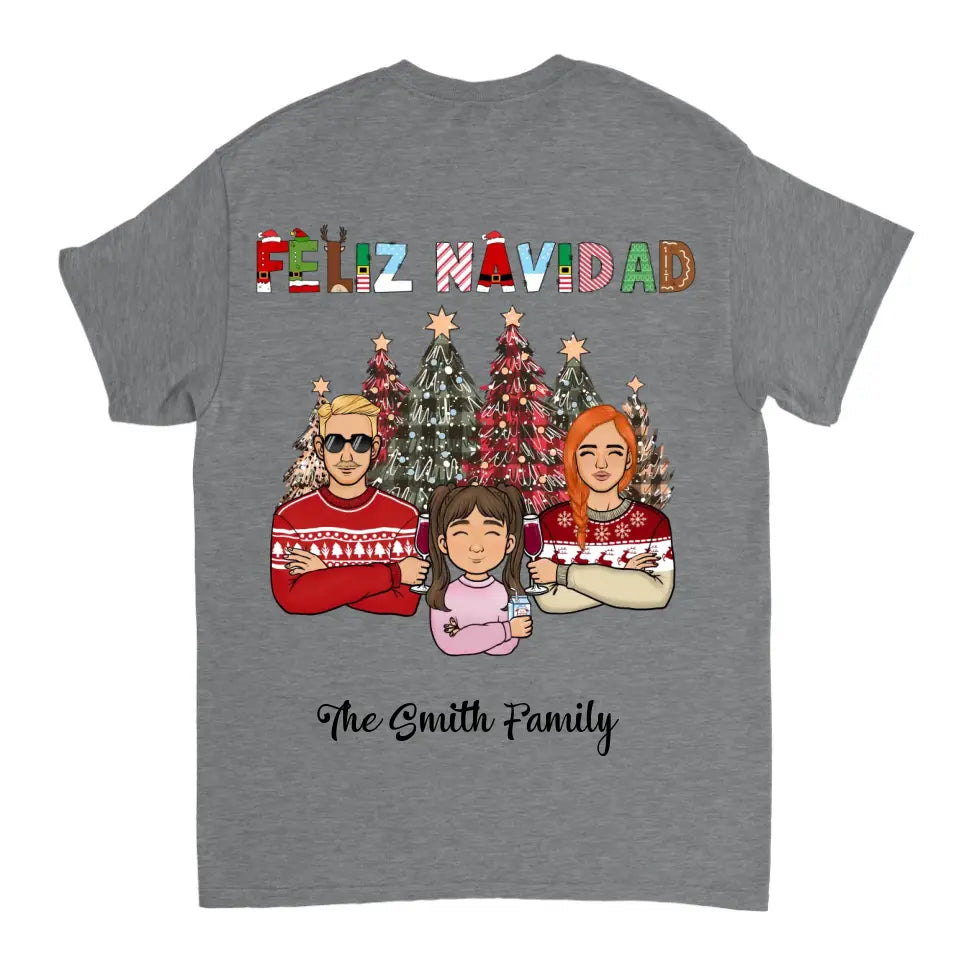 Feliz Navidad Colorido - Camiseta Unisex Personalizada - Regalo Único de Navidad