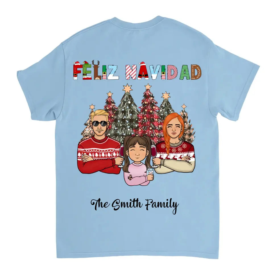 Feliz Navidad Colorido - Camiseta Unisex Personalizada - Regalo Único de Navidad