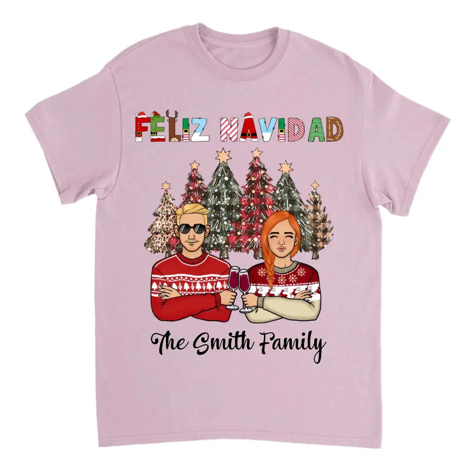 Feliz Navidad Colorido - Camiseta Unisex Personalizada - Regalo Único de Navidad
