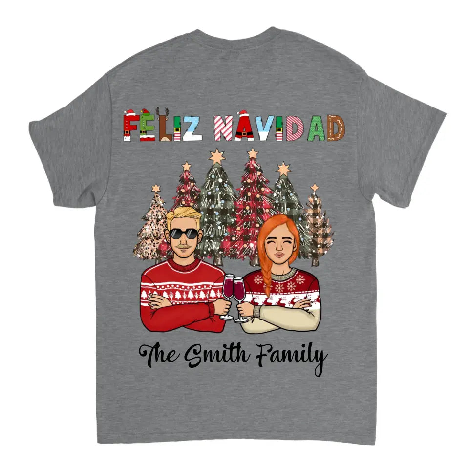 Feliz Navidad Colorido - Camiseta Unisex Personalizada - Regalo Único de Navidad