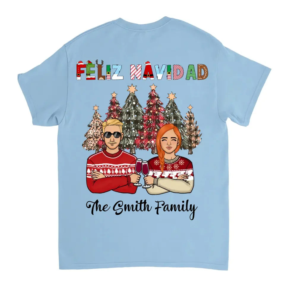 Feliz Navidad Colorido - Camiseta Unisex Personalizada - Regalo Único de Navidad