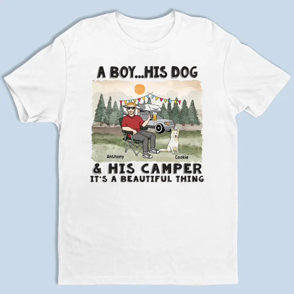 Ein schönes Ding für ein Mädchen und ihre Hunde – Geschenk für Campingliebhaber – personalisiertes T-Shirt, Sweatshirt, Kapuzenpullover
