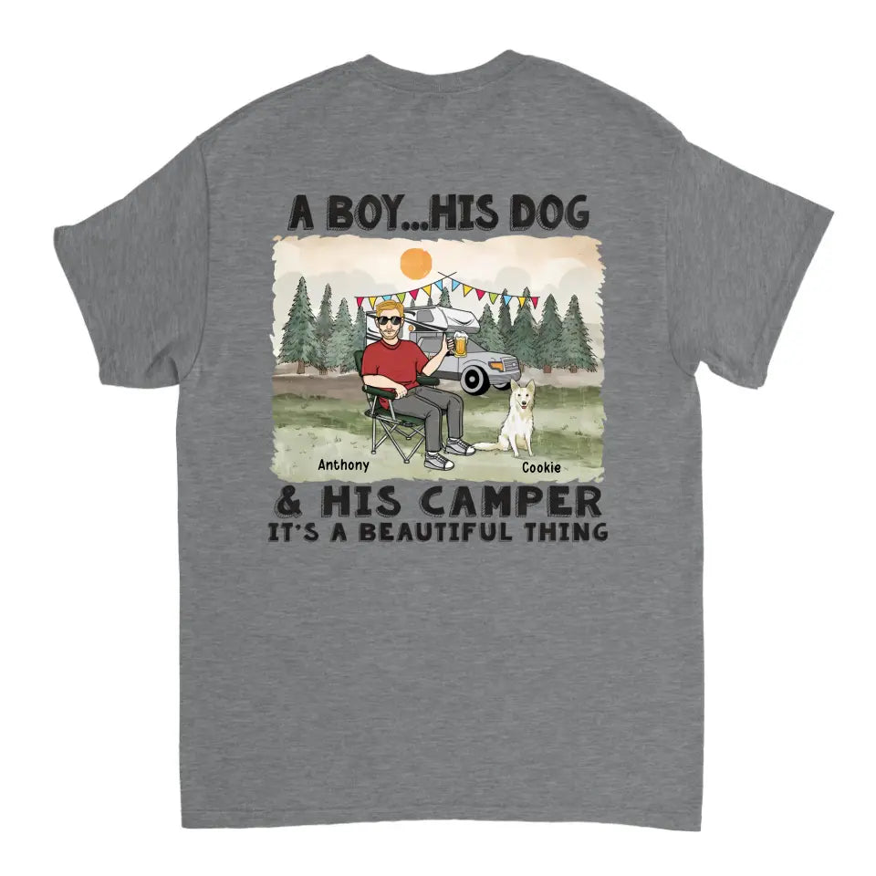 Ein schönes Ding für ein Mädchen und ihre Hunde – Geschenk für Campingliebhaber – personalisiertes T-Shirt, Sweatshirt, Kapuzenpullover