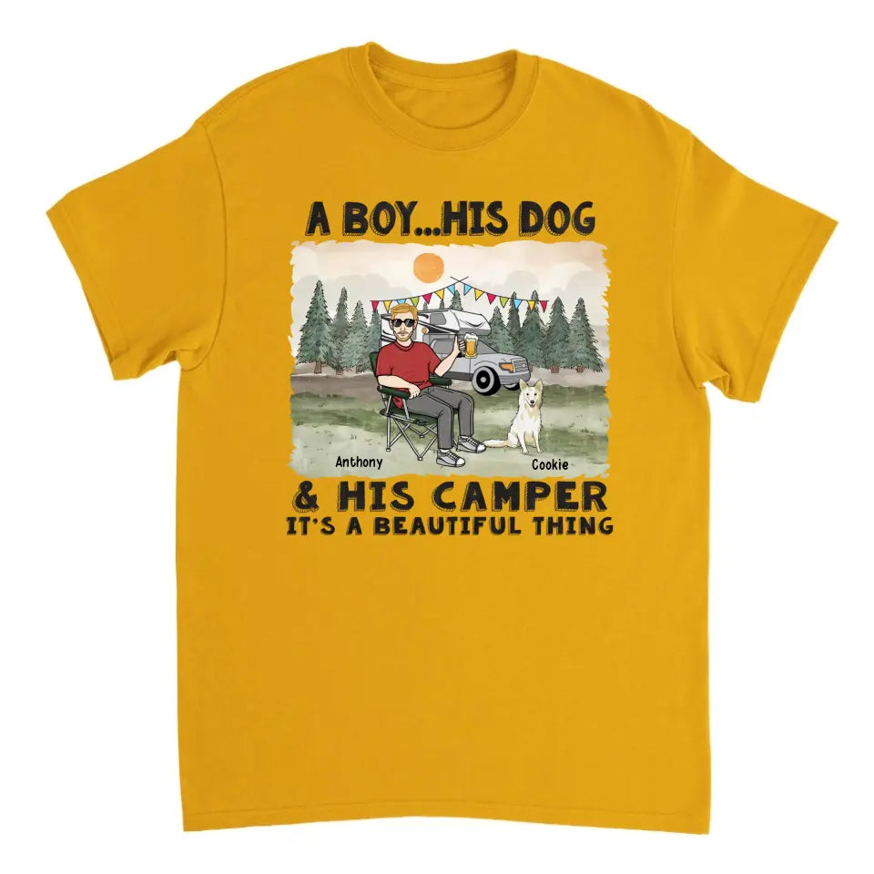 Ein schönes Ding für ein Mädchen und ihre Hunde – Geschenk für Campingliebhaber – personalisiertes T-Shirt, Sweatshirt, Kapuzenpullover