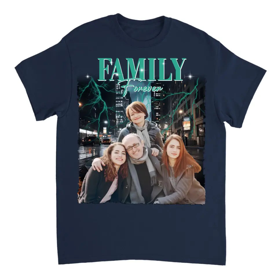Custom Photo Family Is Forever - Family Personalized Custom Unisex T-shirt - Gift For Family Members