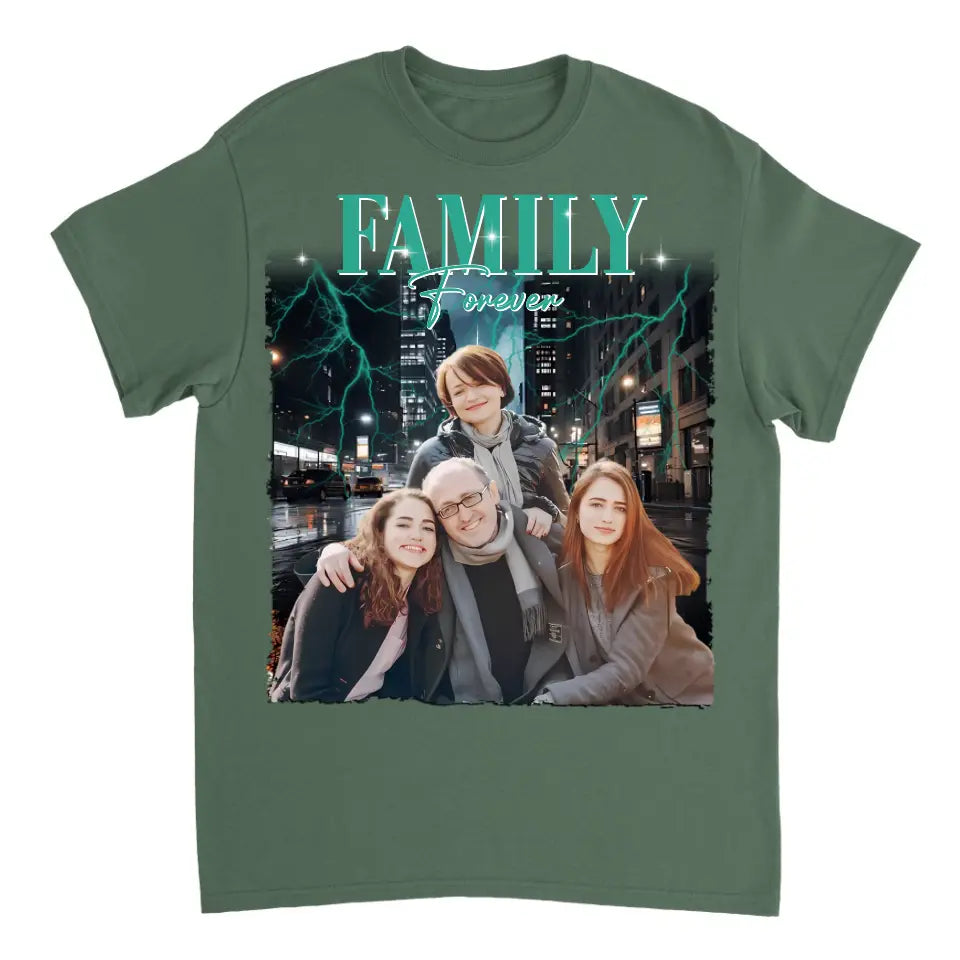 Custom Photo Family Is Forever - Family Personalized Custom Unisex T-shirt - Gift For Family Members