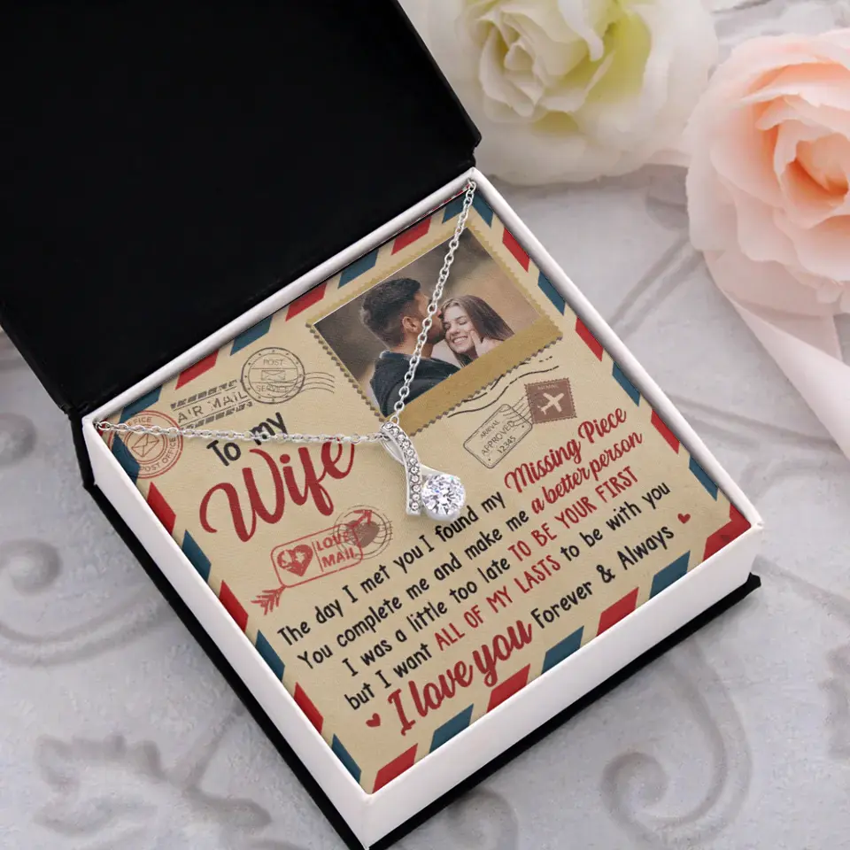 Ich möchte bei dir sein – Bild hochladen, Geschenk für Paare – personalisierte Halskette mit verführerischer Schönheit