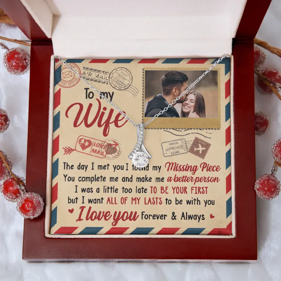 Ich möchte bei dir sein – Bild hochladen, Geschenk für Paare – personalisierte Halskette mit verführerischer Schönheit