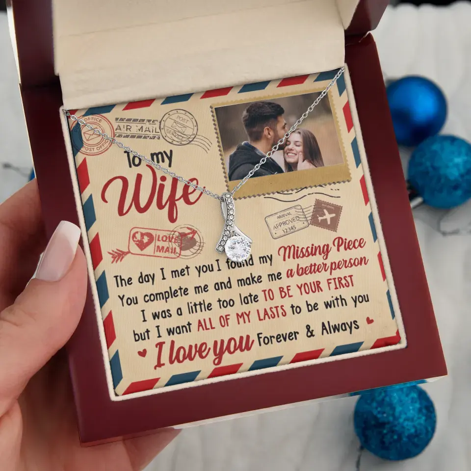 Ich möchte bei dir sein – Bild hochladen, Geschenk für Paare – personalisierte Halskette mit verführerischer Schönheit
