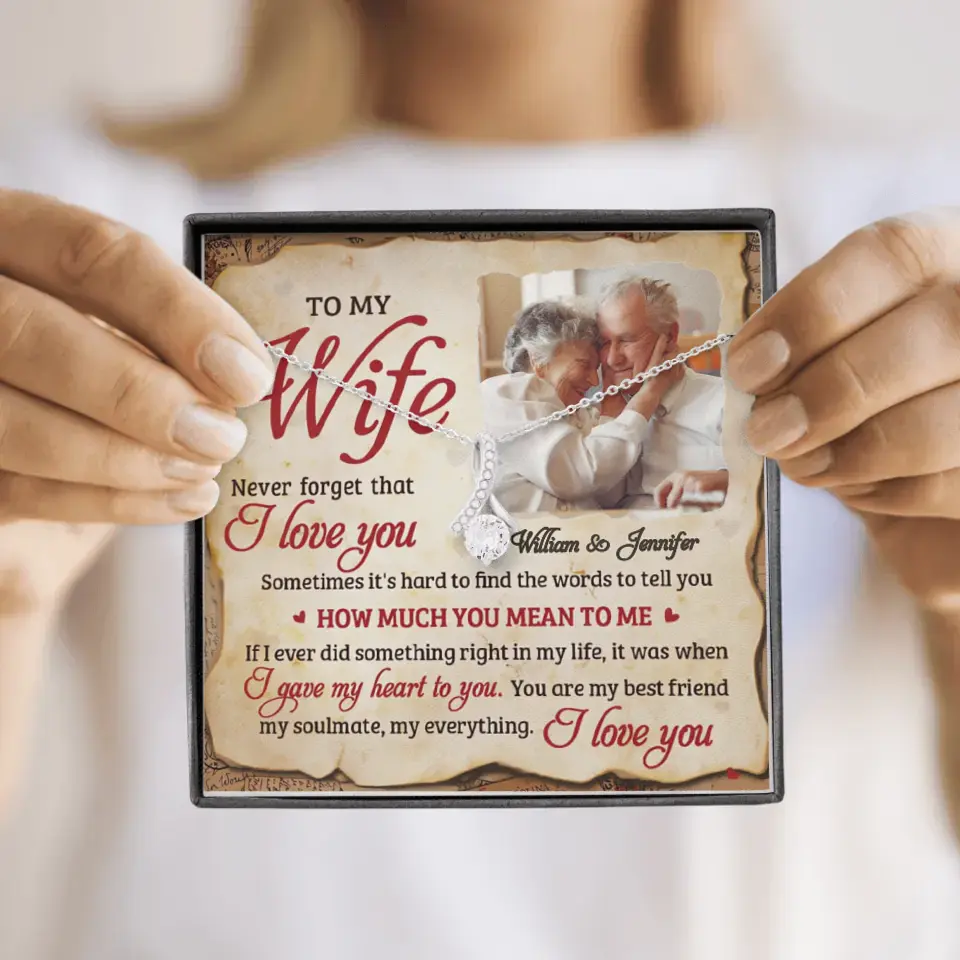 Ich habe dir mein Herz gegeben – Bild hochladen, Geschenk für Paare – personalisierte Halskette mit verführerischer Schönheit