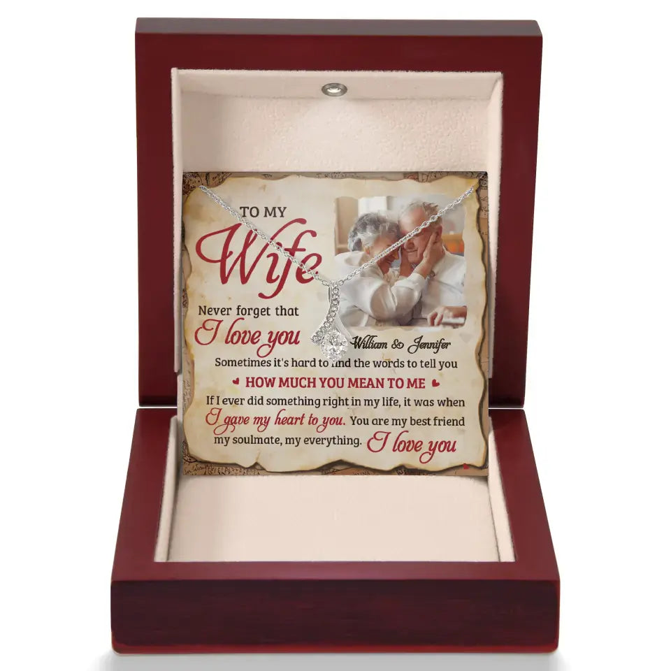 Ich habe dir mein Herz gegeben – Bild hochladen, Geschenk für Paare – personalisierte Halskette mit verführerischer Schönheit