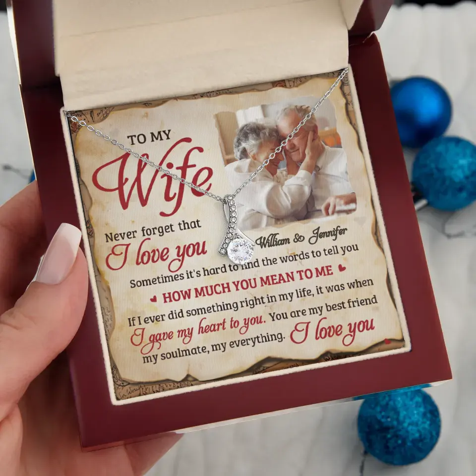 Ich habe dir mein Herz gegeben – Bild hochladen, Geschenk für Paare – personalisierte Halskette mit verführerischer Schönheit
