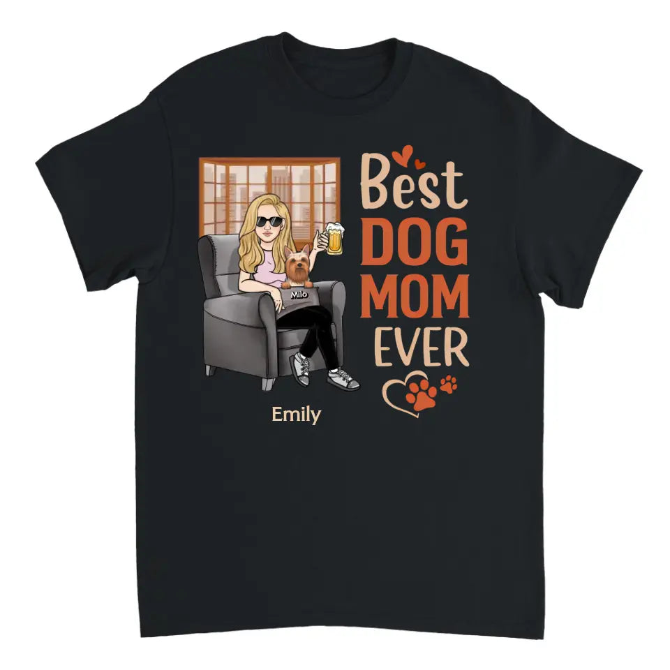 Beste Hundemama aller Zeiten – Geschenk für Hundeliebhaber – personalisiertes individuelles T-Shirt