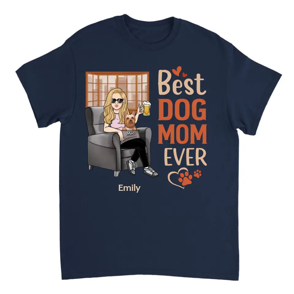 Beste Hundemama aller Zeiten – Geschenk für Hundeliebhaber – personalisiertes individuelles T-Shirt