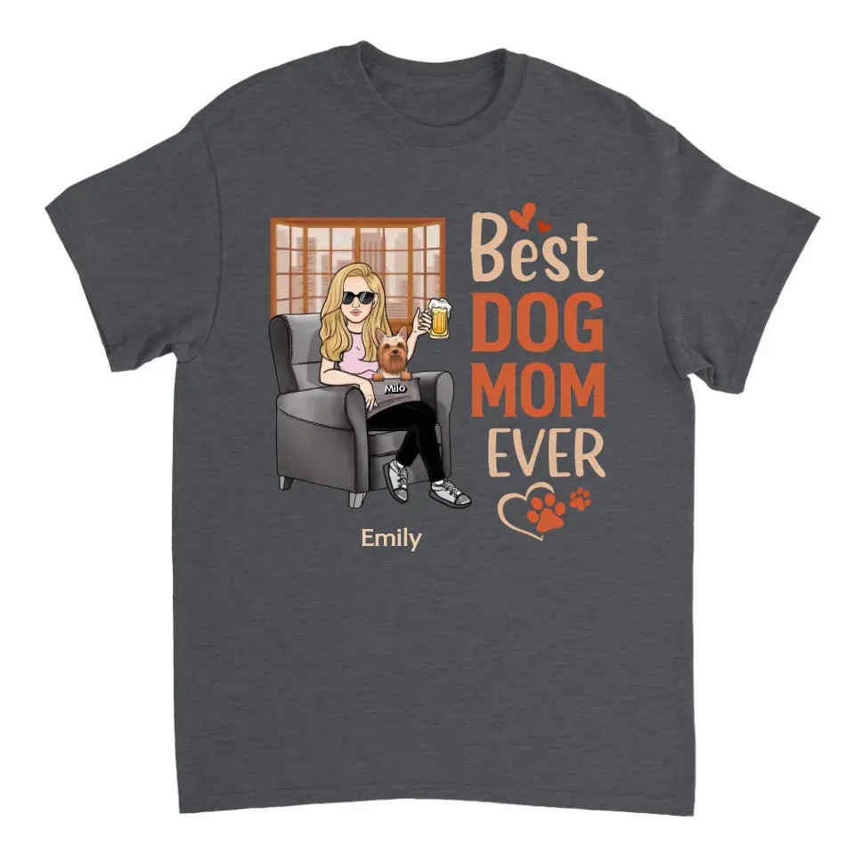 Beste Hundemama aller Zeiten – Geschenk für Hundeliebhaber – personalisiertes individuelles T-Shirt