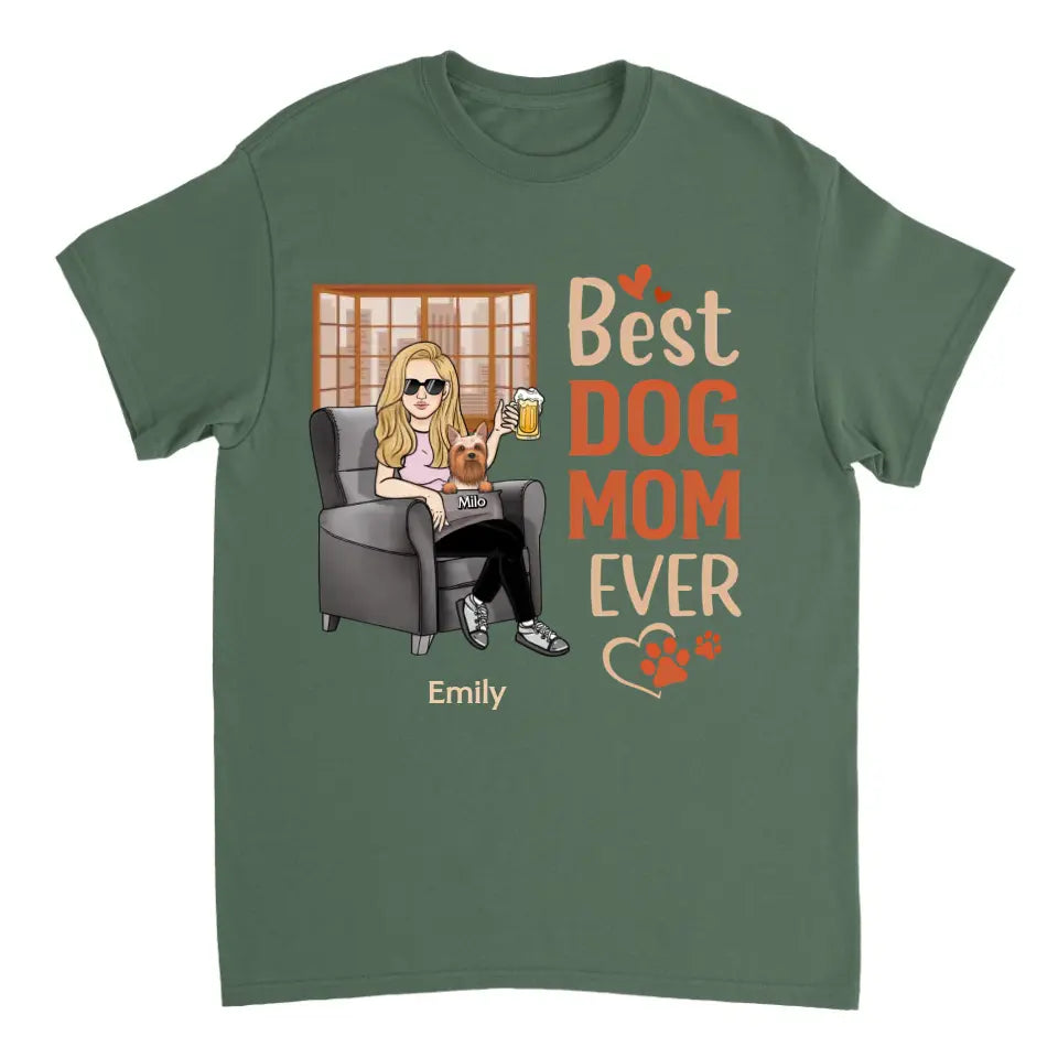 Beste Hundemama aller Zeiten – Geschenk für Hundeliebhaber – personalisiertes individuelles T-Shirt