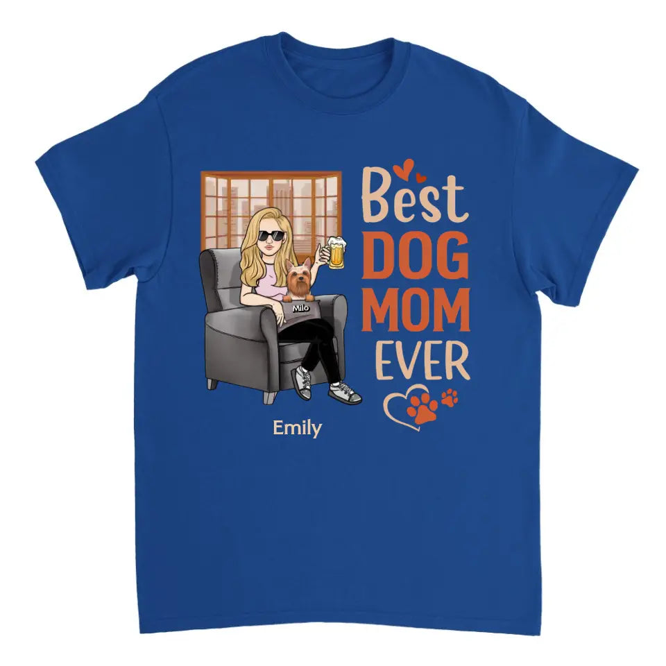 Beste Hundemama aller Zeiten – Geschenk für Hundeliebhaber – personalisiertes individuelles T-Shirt