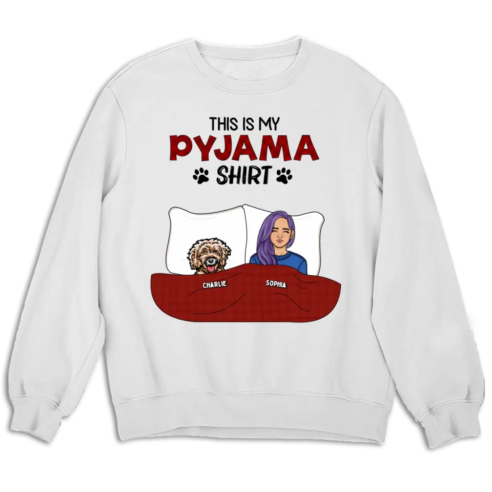 This is My Pawjama Shirt - Personalized Unisex T-shirt, Sweatshirt, Hoodie - Gift For Pet Lovers