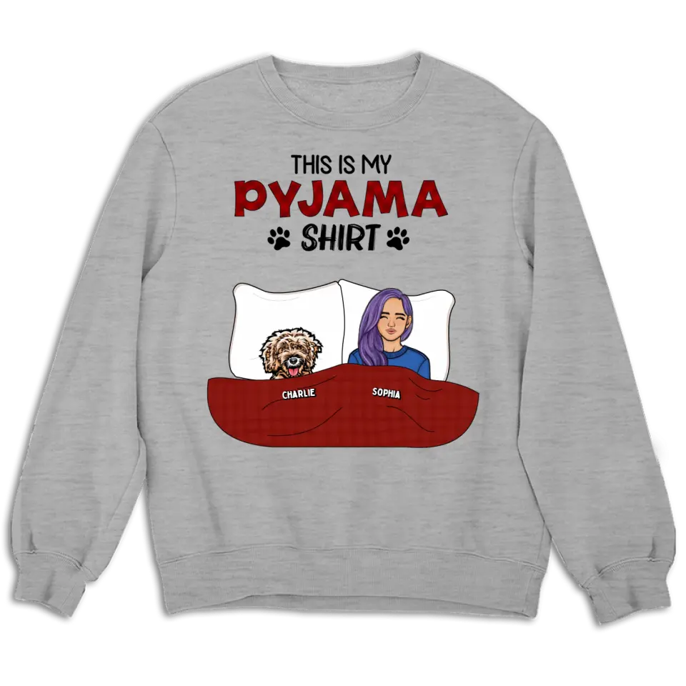 This is My Pawjama Shirt - Personalized Unisex T-shirt, Sweatshirt, Hoodie - Gift For Pet Lovers