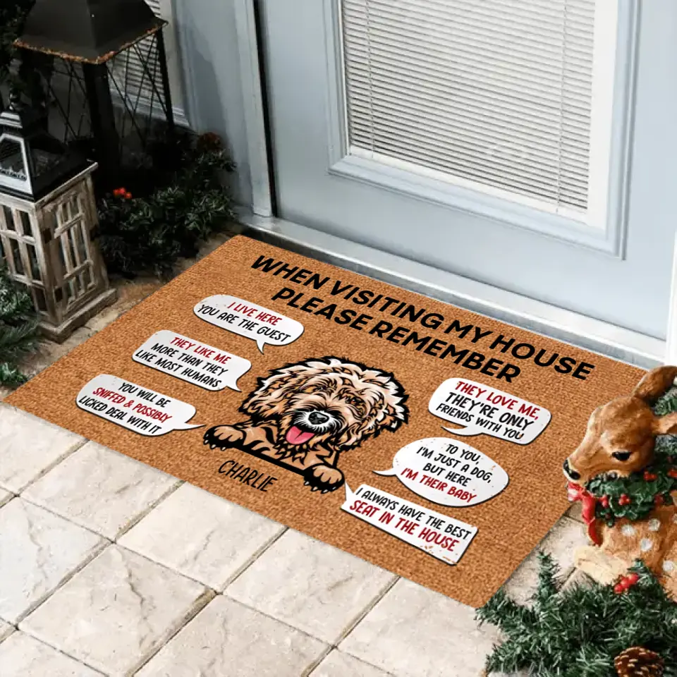 Please Remember When Visting To Our House - Personalized Doormat