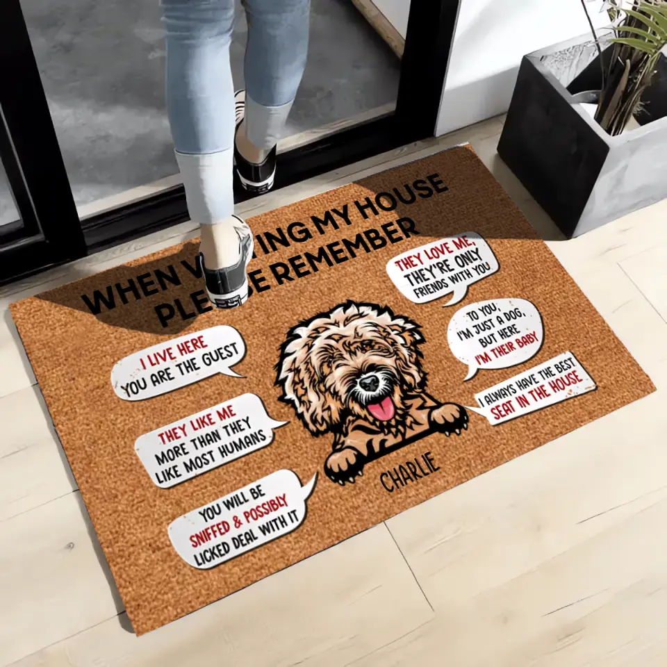 Please Remember When Visting To Our House - Personalized Doormat