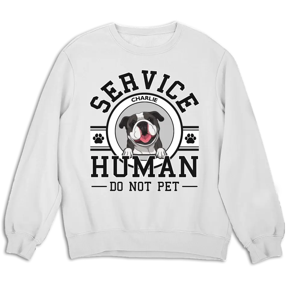 Dog Service Human Logo - Personalized Custom Unisex T-Shirt, Sweatshirt, Hoodie
