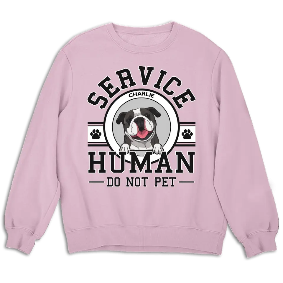 Dog Service Human Logo - Personalized Custom Unisex T-Shirt, Sweatshirt, Hoodie
