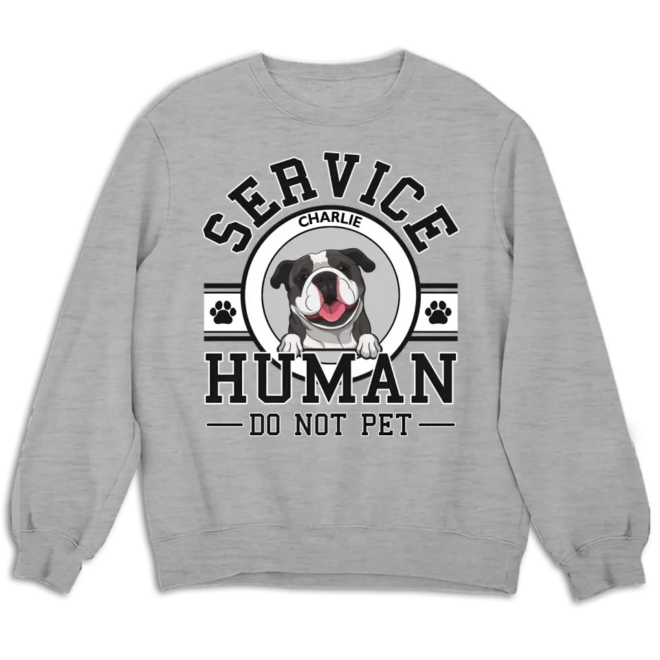 Dog Service Human Logo - Personalized Custom Unisex T-Shirt, Sweatshirt, Hoodie