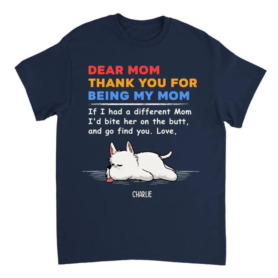 Thank You For Being My Dad - Personalized T-shirt, Sweatshirt, Hoodie - Gifts For Dog Lovers