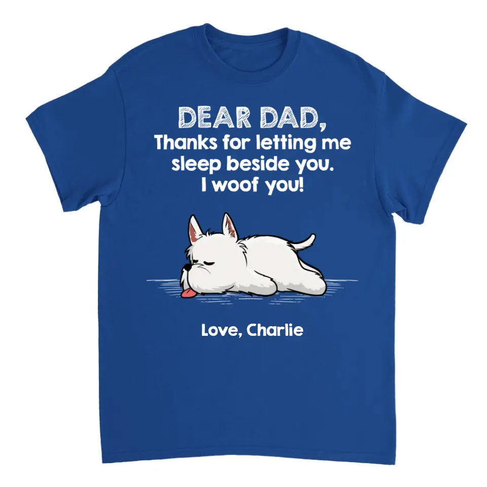 Sleep Beside Dogs 2 - Personalized Unisex T-shirt, Sweatshirt, Hoodie - Gift For Dog Lovers